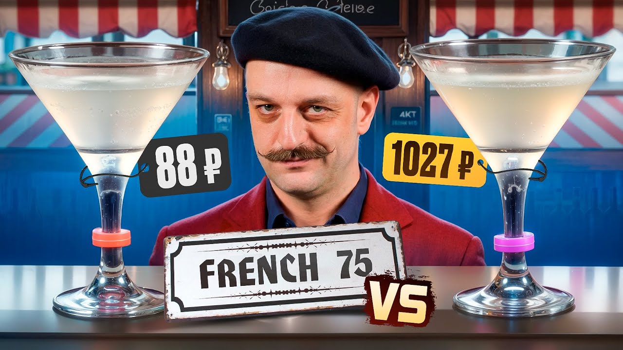 Дорого vs Дёшево: FRENCH 75 🍾 коктейль с шампанским и джином