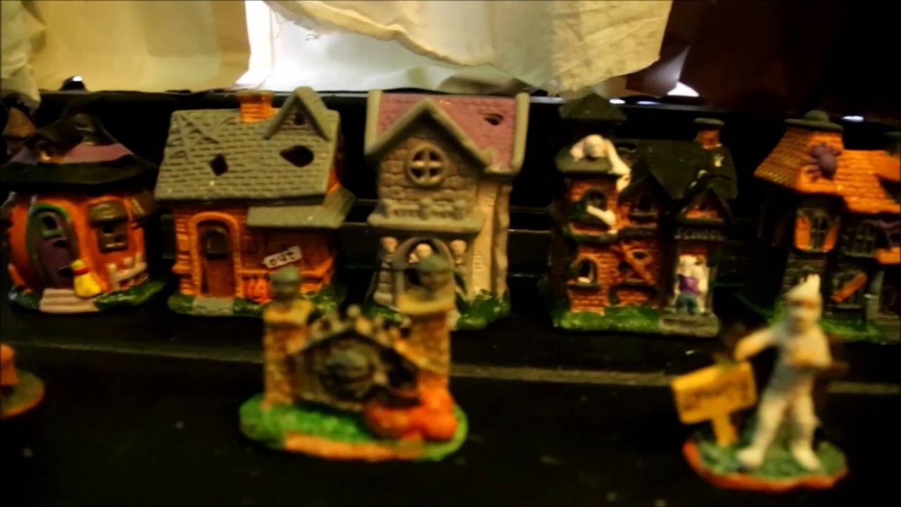 Dollar Tree Halloween Village 2021 - Halloween Village 2016 Tombstone Corners from Dollar Tree - YouTube