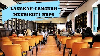 TIDAK PERLU MALU!!! INI LANGKAH - LANGKAH IKUT RAPAT UMUM PEMEGANG SAHAM (RUPS).