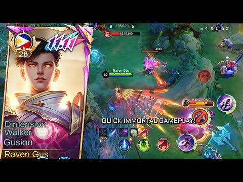 QUICK RANDOM GAMEPLAY ON MYTHICAL IMMORTAL USING GUSION! 🗿