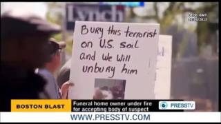 BOSTON BLAST: Protest -- Funeral Home Owner Under Fire for Accepting Body of Suspect