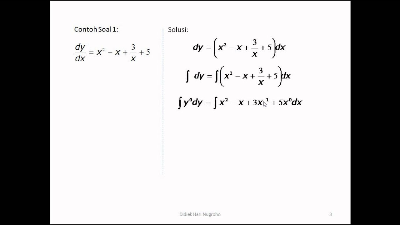 Soal integral dan pembahasannya pdf