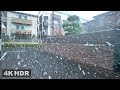 Rain To Snow Walking Across Tokyo S Northern Border Japan 4K HDR 