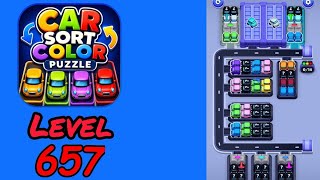 Car Sort Color Puzzle Level 657 Walkthrough