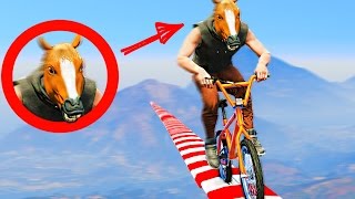 КОНЬ ЗА РУЛЕМ ВЕЛОСИПЕДА НА ДИКОМ СКИЛ-ТЕСТЕ! (GTA 5 Online Гонки) КОНЬ ЗА РУЛЕМ ВЕЛОСИПЕДА НА ДИКОМ СКИЛ-ТЕСТЕ! (GTA 5 Online Гонки)