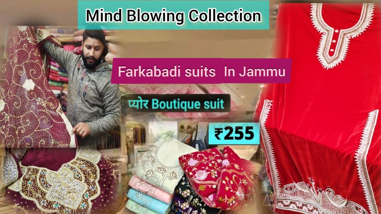 Farkabadi Suits,Zari work Suits, Wedding Suits|| Reasonable Prices in Jammu 