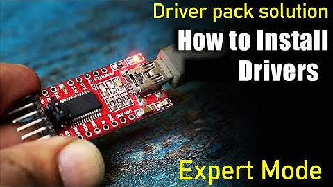 How to Install driver from driver pack solution online with expert mode