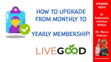 How to upgrade to LiveGood 1 YEAR MEMBERSHIP PLAN