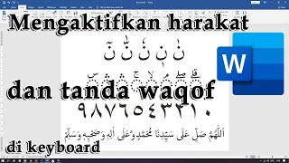 Cara mengaktifkan keyboard harokat arab di microsoft word