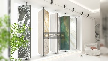 Revolutionize Your Showroom with a 3-Sided Rotating Display Rack!