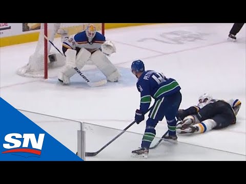 Elias Pettersson Scores With Fantastic Shot After Misplay By Blues