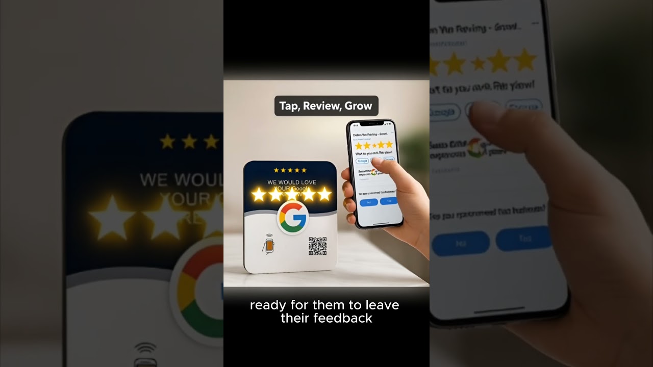 Google Review Sign ⭐ Tap NFC Review Plate Plaque Gets Reviews in 3 Seconds!  