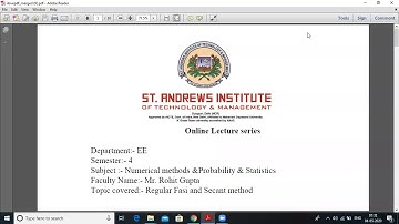 SAITM B.TECH EE SEM 4 UNIT 1 LECTURE 16 / ETCE SEM 4 UNIT 3 LECTURE 2