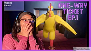 Chicken Man! | One-Way Ticket (Ep.1) [Both Ending’s] One way ticket horror game