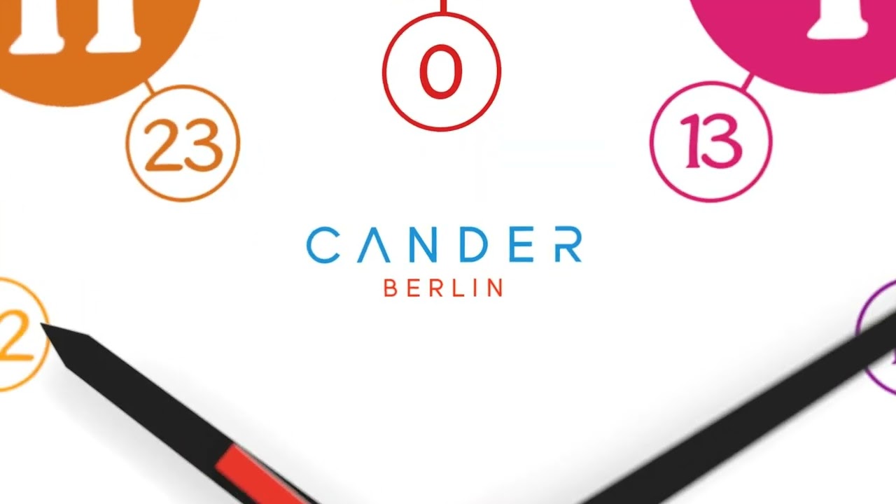 Cander Berlin MNU 1030 S Kinderwanduhr lautlos