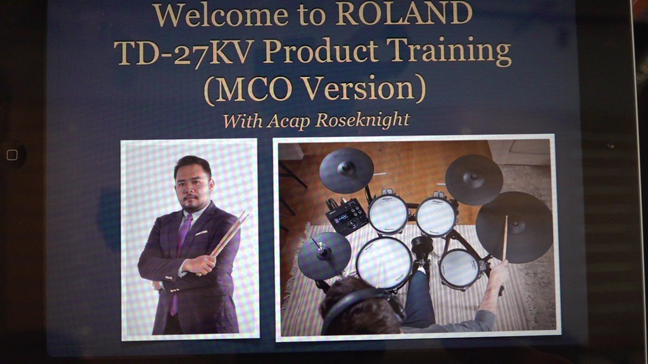 Roland td 27kv online product training with acap roseknight youtube