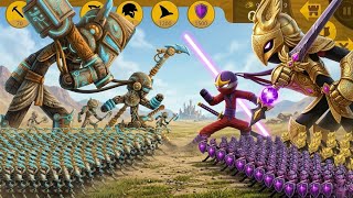 STICKMAN VOLTAIC , FINAL BOSS VS STICKMAN GOLDEN SHADOWRATH | Stick War Legacy Mod | Stick Petty