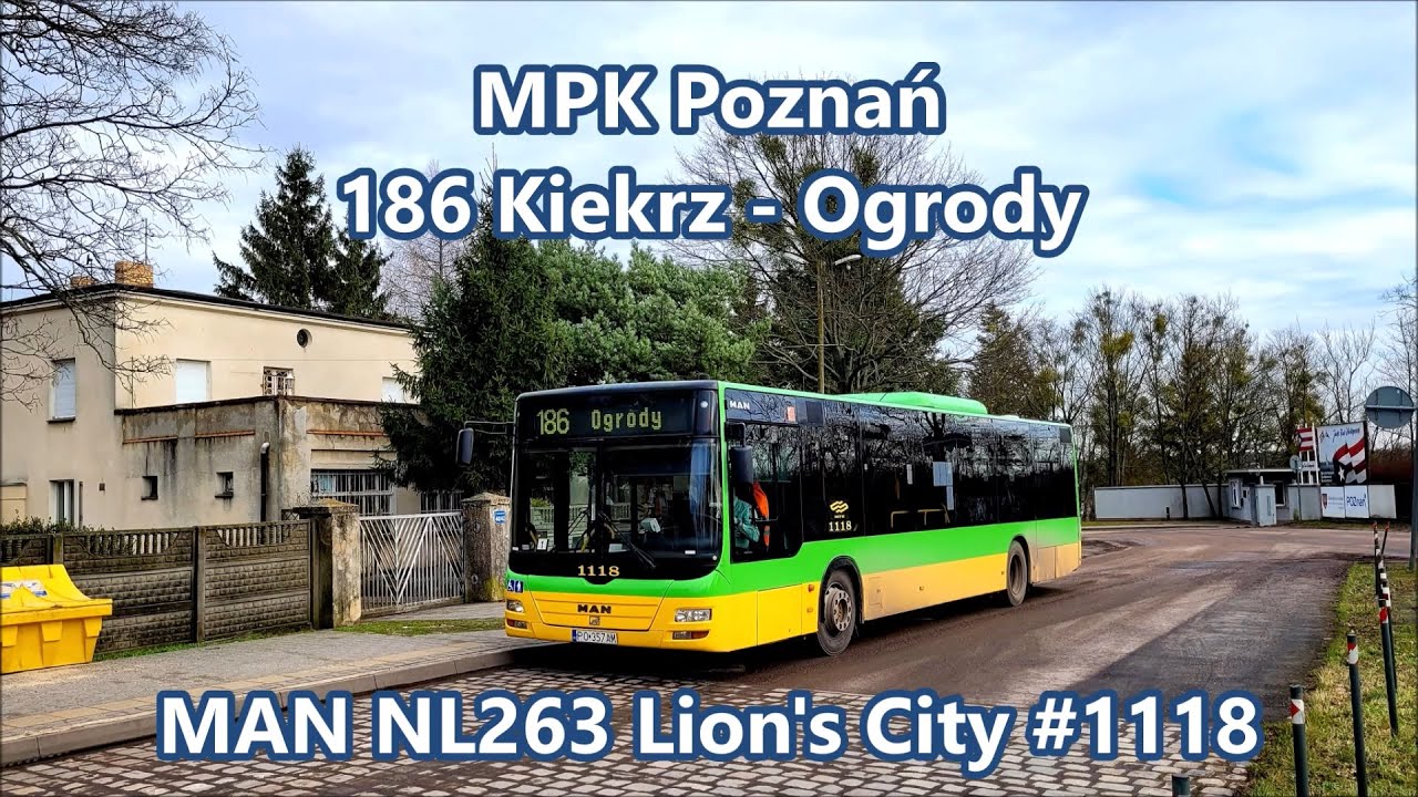 MPK Poznań - linia 186, MAN NL263 Lion's City #1118