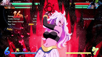 DBFZ - A21 Double Super Combo (1 bar + Vegeta Assist)