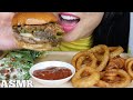 ASMR GOURMET FAST FOOD *CHEESE BURGER + ONION RINGS (EATING SOUNDS) NO TALKING | SAS-ASMR