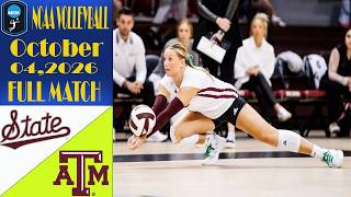 Mississippi State vs. Texas A&M | FULL MATCH | October 04,2026 | Women's NCAA Volleyball 2026