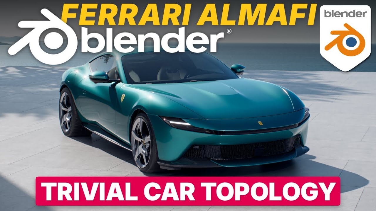 How to Model Super Cars in Blender - Ferrari Tricky Topology Tutorial