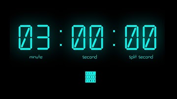 3 Minute Digital Timer ⏱️ Simple Digital Beeps ⚡ Futuristic LED Display