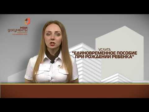 "Мои документы". Единовременное пособие при рождении ребенка