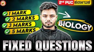 2nd PUC Biology 2026 FIXED Questions 🔥 | Must Revise Before Exam | Basavaraj Sir