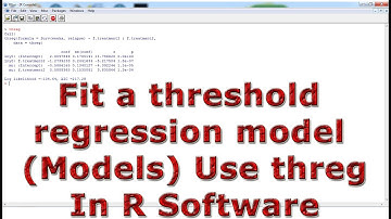 Fit a threshold regression model (Models) Use threg With (In) R Software