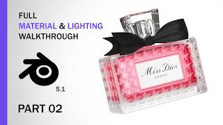 Lighting a Luxury Cosmetic Bottle in Blender — Full Walkthrough | Part 2