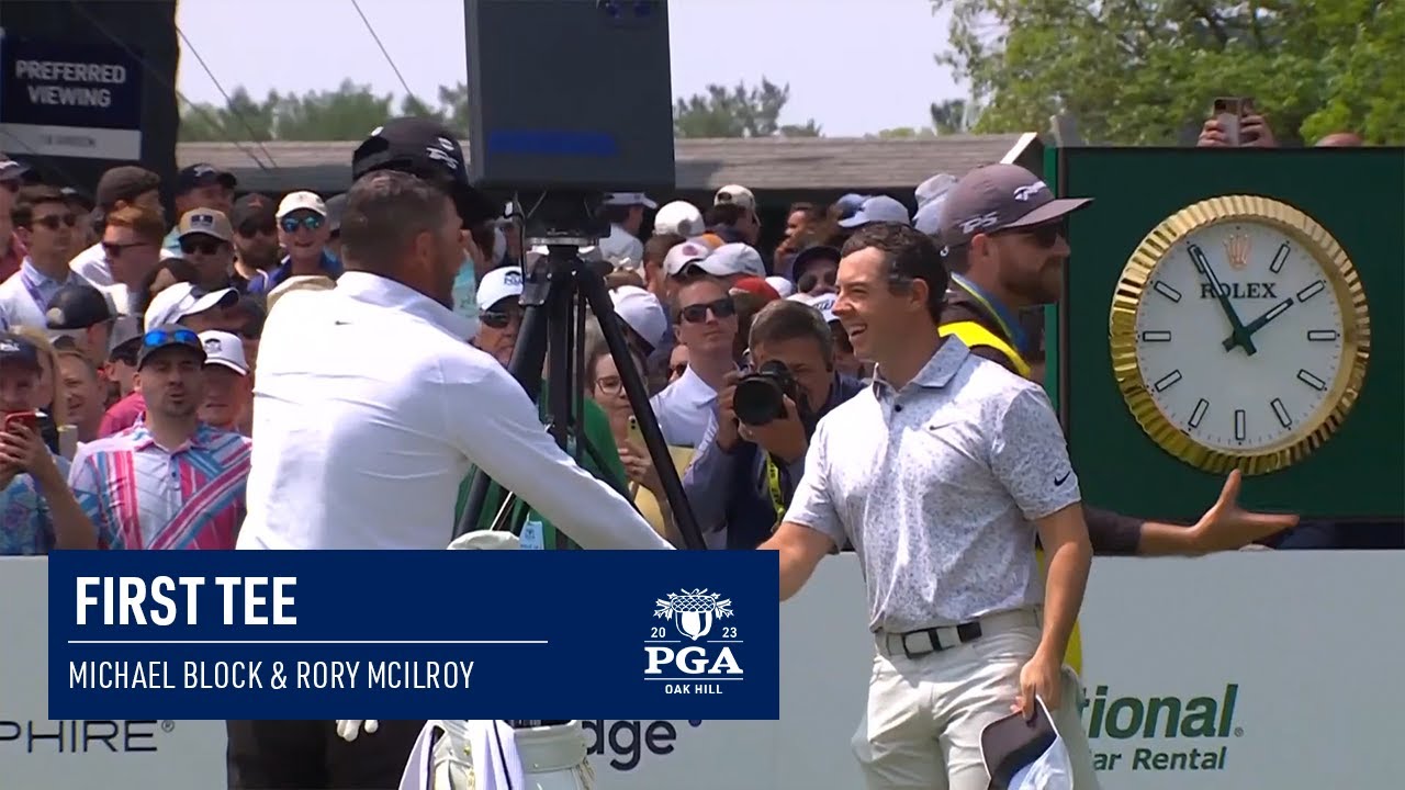 Crowd Go Wild for Michael Block and Rory McIlroys First Tee Shots 2023 PGA Championship