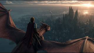 The Dragons Gaze Over The Sunlit Sea  Medieval Fantasy  U0026 Cinematic Landscapes  4k