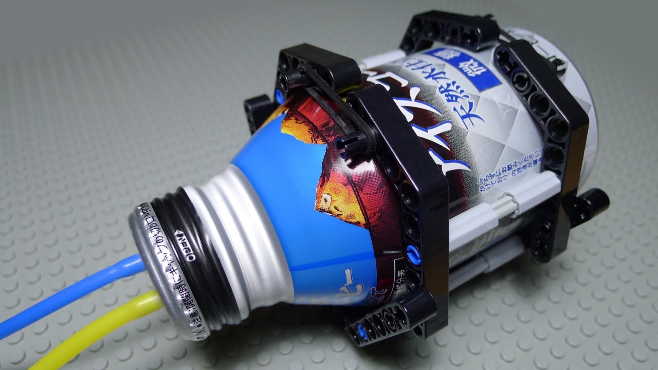 LEGO Pneumatic Tank DIY by Aluminium Bottle - YouTube
