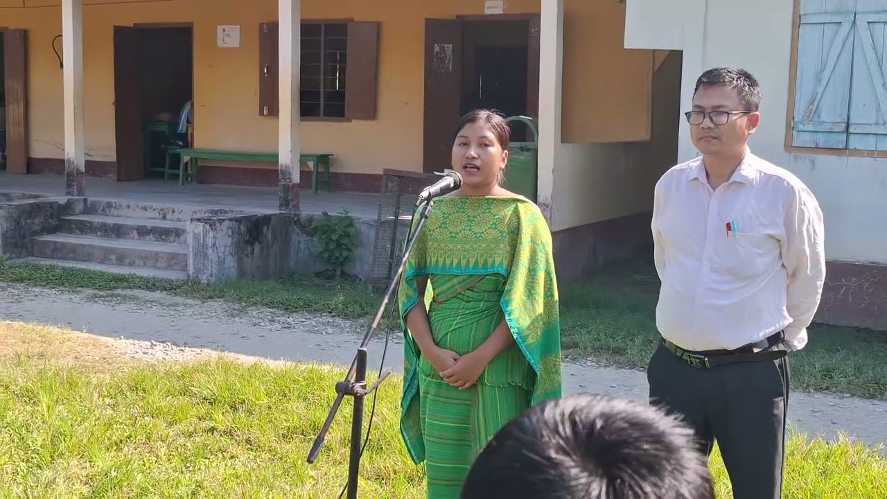Morning Assembly speech by Briyalina Mam.Jwngma Residential Bodo Medium HS School, Bijni.