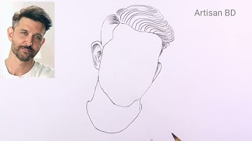 How To Draw Realistic Face Hrithik Roshan | Step By Step Hrithik Roshan Easy Pencil Drawing