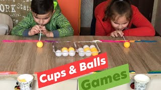 Cups & balls games for kids at home (Lojra me topa dhe gota) - YouTube