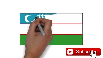 HOW TO DRAW UZBEKISTAN FLAG