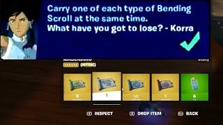 Carry one of each type of Bending Scroll at the same time Fortnite