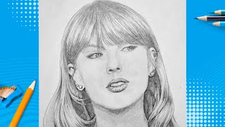 How To Draw  Taylor Swift  Realistic - Step By Step - Advanced