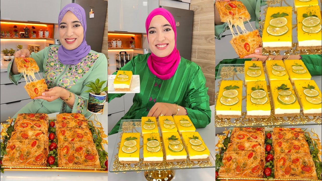 جبت ليك كلشي ساهل و سريع 😉 مسمن العشر دقائق بدون عجين 💪 مع تحلية الليمون طبقات منعشة روعة 👌