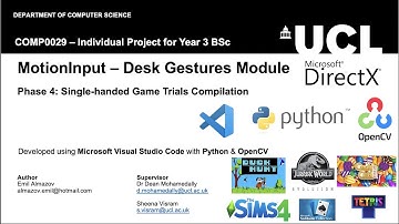 MotionInput - Desk Gestures Module (Phase 4 - Single Handed Game Trials Compilation)