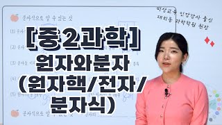 [중2과학] 원자의구조 | 분자 | 분자식 | 입자설 | 연속설