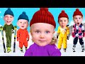 Five Kids Winter weather and skiing + more Children's Songs and Videos