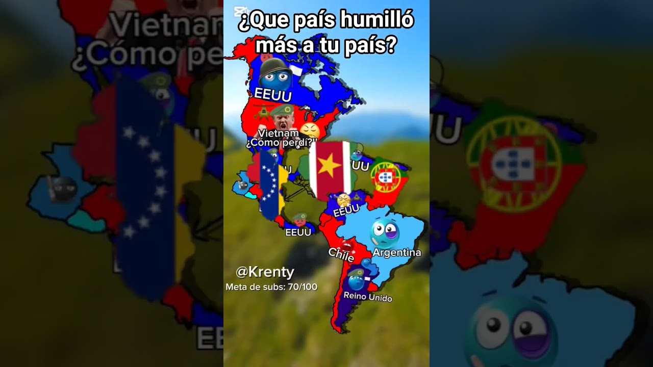 ¿qué país humilló más al tuyo? #map #countryballs #geography #mapping #mapper #fyp #meme #shorts — Krenty YouTube video