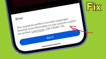 Your payments profile is currently suspended because some information on your account couldn