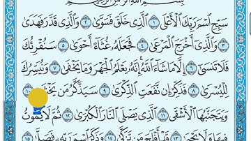 جزء عم سورة الاعلى مكتوبة | عمار احمد
