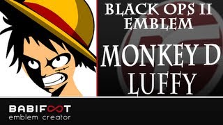 COD Black Ops 2 Emblem Tutorial  -One piece Monkey D Luffy