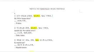 Minna no Nihongo Bab 2 Mondai