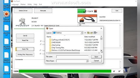 Peugeot Boxer 2.0 Hdi 2017  read/write OBD DCM6.2c Stage 1 , Adblue delete  by Foxflash